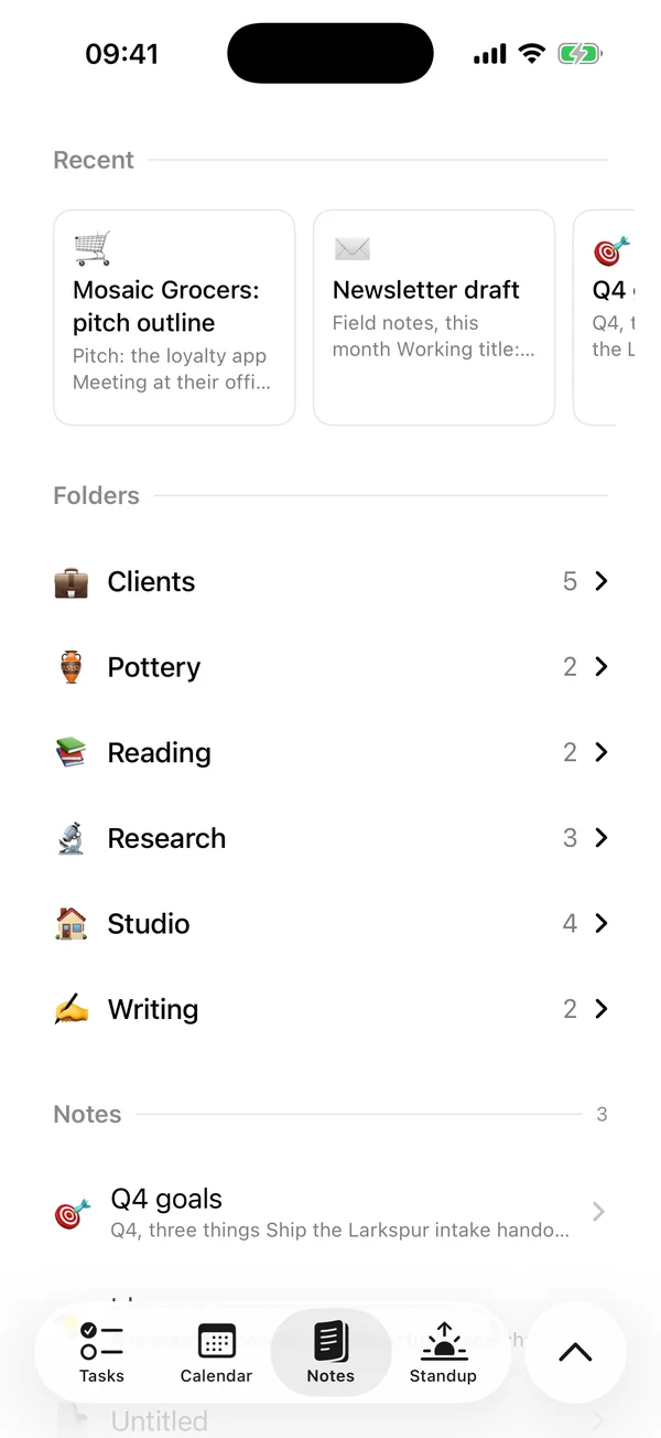 Matter on iPhone: Notes