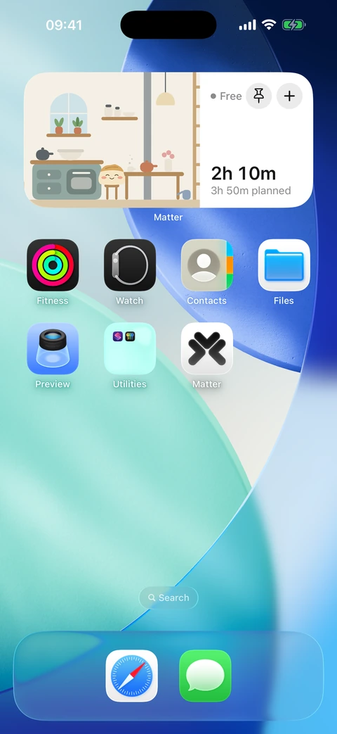 The Today widget on the iPhone Home Screen
